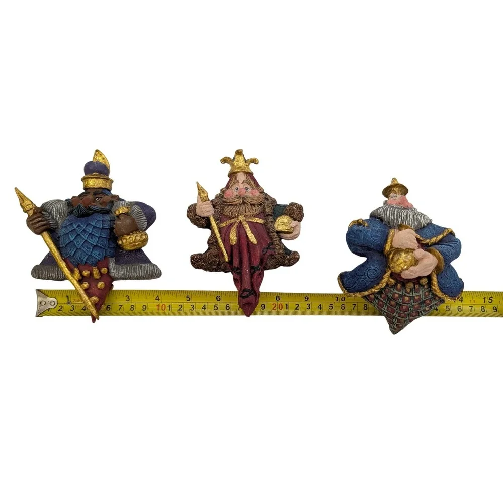 Vintage Dept 56 We Three Kings Whimsical Wise Men Christmas Ornaments Set of 3
